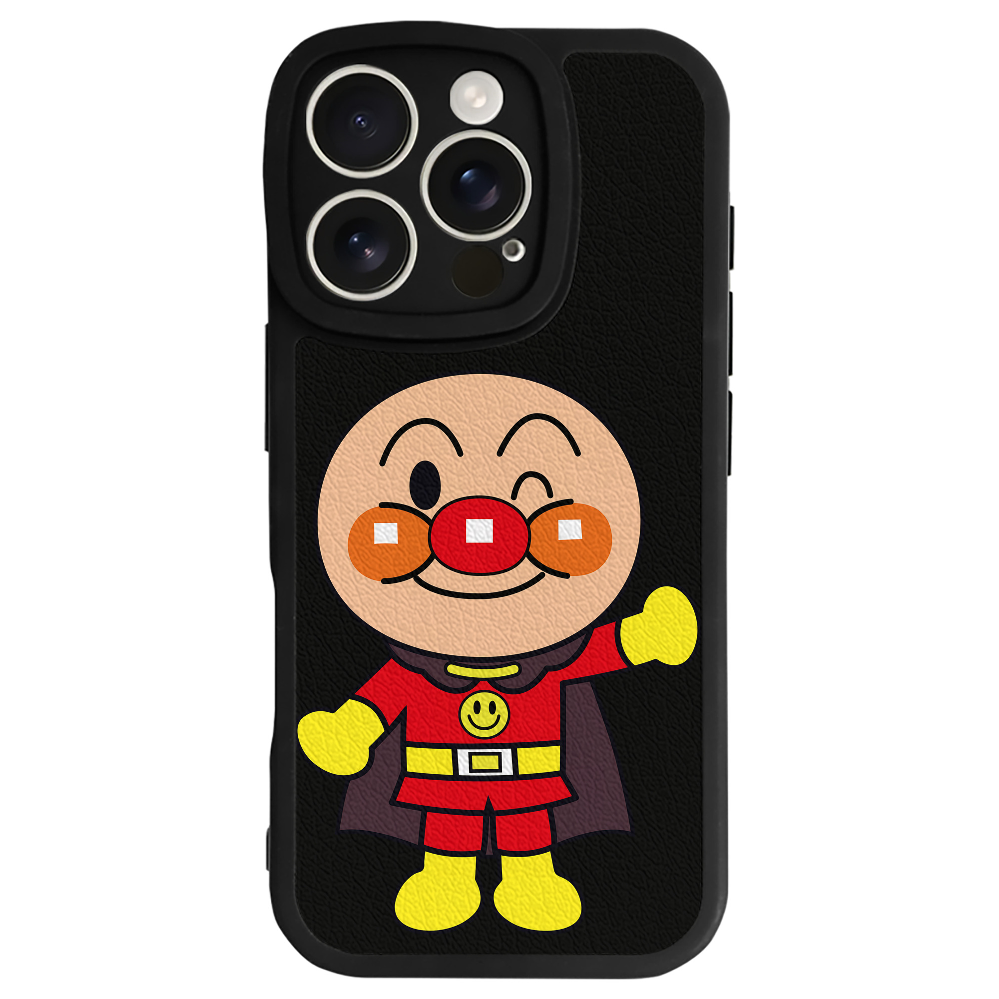 （画像用） アンパンマン Anpanman 【iPhone 16シリーズ対応】シリコンスマホケース（レザー調） 材質：シリコン